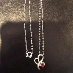 Ecstasy Topaz Heart Silver necklace